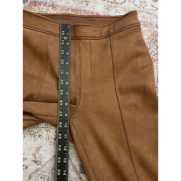 SPANX Faux Suede Flare Pull On Pants Womens Size S Stretch Caramel - Picture 3 of 7